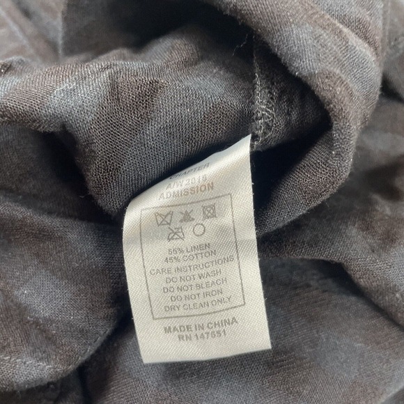 Ch. Chapter Mens Lightweight Black Checked Cotton Linen Mens Button Front Size M - Picture 6 of 6